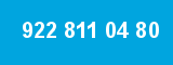 922 811 04 80 922 811 04 80